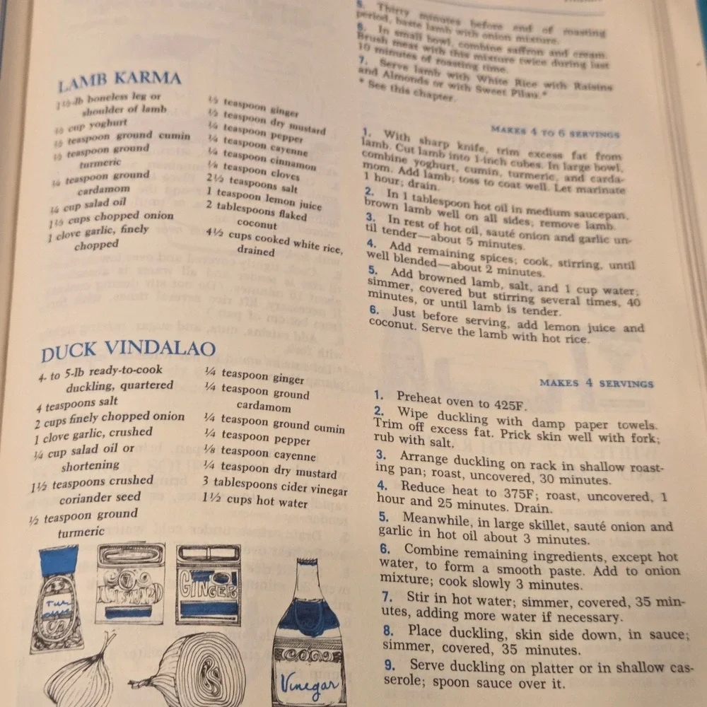 McCall's Cook Book Vintage 1963 Hardcover Blue Retro Recipes 13th Printing